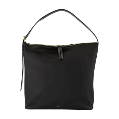 Apc A.p.c. Vera Maxi Shoulder Bag In Black