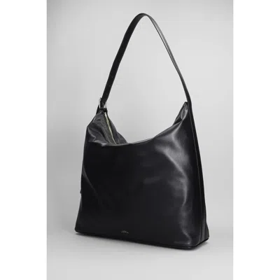 Apc A.p.c. Vera Maxi Shoulder Bag In Black Leather