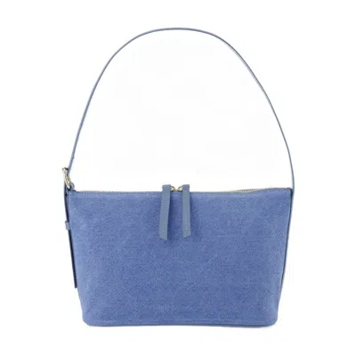 APC A.P.C. VERA SHOULDER BAG - COTTON - BLUE
