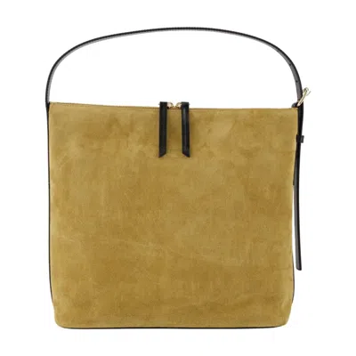 A.p.c. Vera Shoulder Bag Leather Contrast Handle In Brown