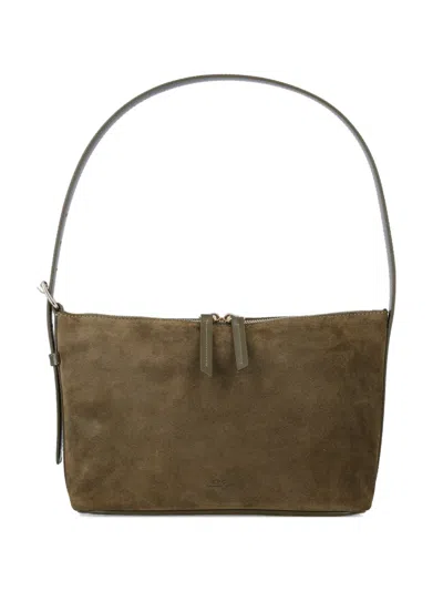 A.p.c. Vera Suede Shoulder Bag In Brown