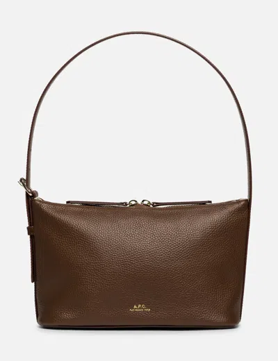 A.p.c. Vera Shoulder Bag In Brown/褐色/브라운/ブラウン