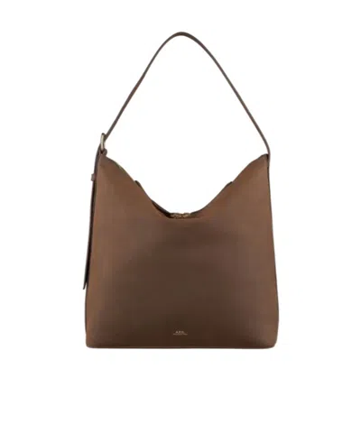 Apc Vera Shoulder Bag In Brown
