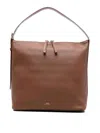 Apc A.p.c. Vera Leather Bag With Adjustable Strap In Sand