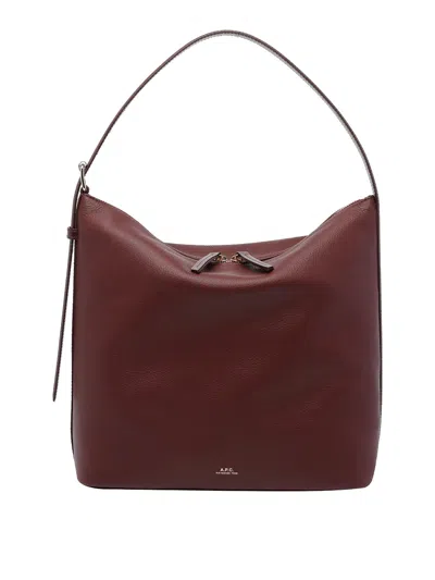 A.p.c. Vera Shoulder Bag In Red