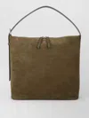 Apc Vera Suede Shoulder Bag With Adjustable Strap In Green