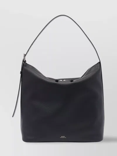 Apc Vera Textured Shoulder Bag In Black