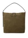 Apc Vera Suede Shoulder Bag With Adjustable Strap In Green