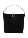 A.p.c. Rectangular Suede Shoulder Bag Strap In Black