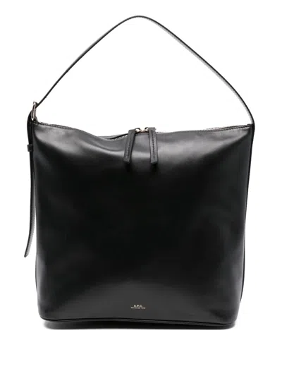 Apc Vera Zip-top Shoulder Bag In Black