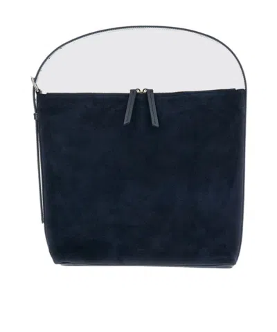 A.p.c. Vera Zipped Shoulder Bag In Blue