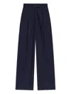Apc A.p.c. High-waisted Cotton Trousers A.p.c. In Blue