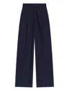 Apc A.p.c. Veronica Pleated Cotton Trousers Clothing In Blue
