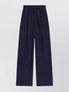 Apc A.p.c. Veronica Pleated Cotton Trousers Clothing In Blue