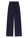Apc A.p.c. Veronica Pleated Cotton Trousers Clothing In Blue