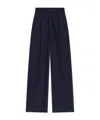 Apc A.p.c. Veronica Pleated Cotton Trousers Clothing In Blue