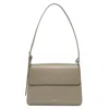 Apc A.p.c. Vert Taupe Leather Virginie Flap Bag In Brown