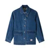 Apc Alys Denim Coat In Ial Indigo Delave