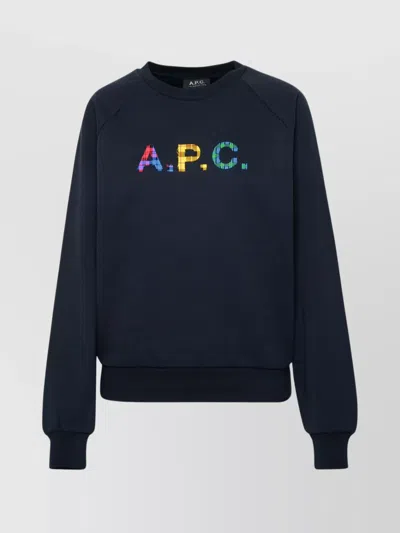 Apc Vicky Crew Neck Knitwear Sweatshirt In Black
