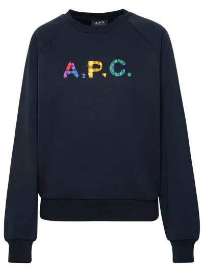 Apc A.p.c. Vicky Navy Cotton Sweatshirt