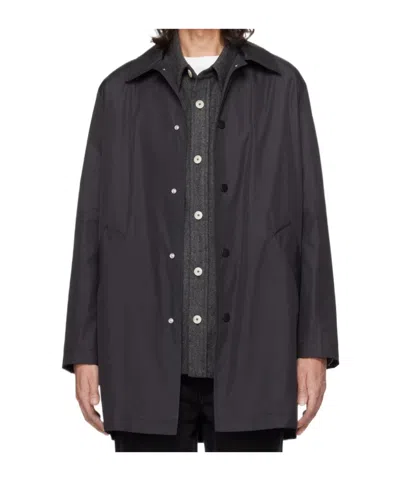 Apc Victor Lapel Coat In Black