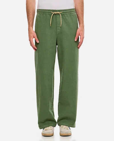 Apc Vincent Cotton Trousers In Green