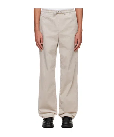 Apc Vincent Long Drawstring Casual Pants In Nude