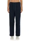 Apc A.p.c. Straight Leg Drawstring Track Pants In Blue