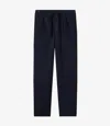 Apc A.p.c. Straight Leg Drawstring Track Pants In Iak - Dark Navy Blue