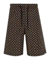 Apc Vincento Geometric-pattern Shorts In Black