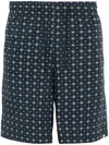 Apc Vincento Geometric-pattern Shorts In Blue
