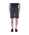 A.p.c. Vincento Geometric-pattern Shorts In Black