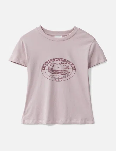 A.p.c. Vintage Camping Logo T-shirt In Pink/粉红色/粉紅色/핑크/ピンク