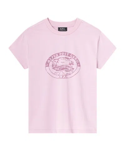 A.p.c. Vintage Camping Logo T-shirt In Purple