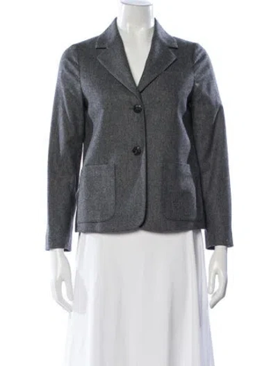 Pre-owned A.p.c. Virgin Wool Blazer In Gray