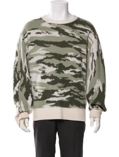 Pre-owned A.p.c. Virgin Wool Camouflage Print Pullover In Multi