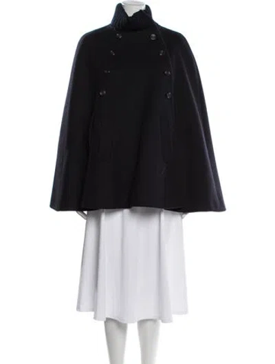 Pre-owned A.p.c. Virgin Wool Cape In Black