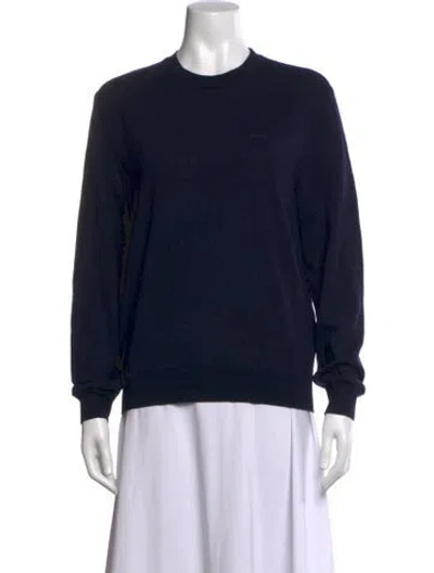 Pre-owned A.p.c. Virgin Wool Crew Neck Sweater In Black