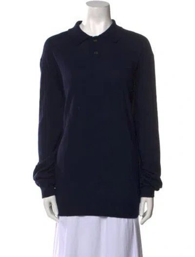 Pre-owned Apc Virgin Wool Crew Neck Sweater In Blue