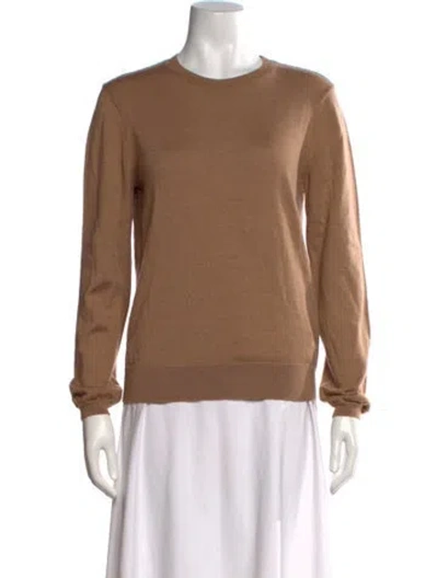 Pre-owned A.p.c. Virgin Wool Crew Neck Sweater In Brown