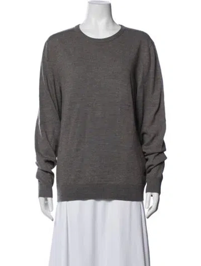 Pre-owned A.p.c. Virgin Wool Crew Neck Sweater In Grey