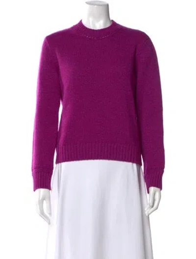 Pre-owned A.p.c. Virgin Wool Crew Neck Sweater In Purple