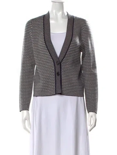 Pre-owned A.p.c. Virgin Wool Houndstooth Print Sweater In Black