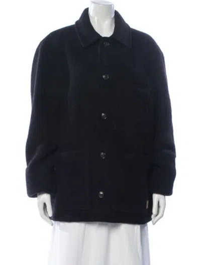 Pre-owned A.p.c. Virgin Wool Jacket In Blue