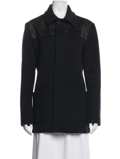 Pre-owned A.p.c. Virgin Wool Jacket In Blue