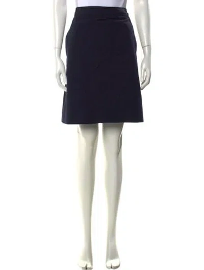 Pre-owned A.p.c. Virgin Wool Knee-length Skirt In Blue