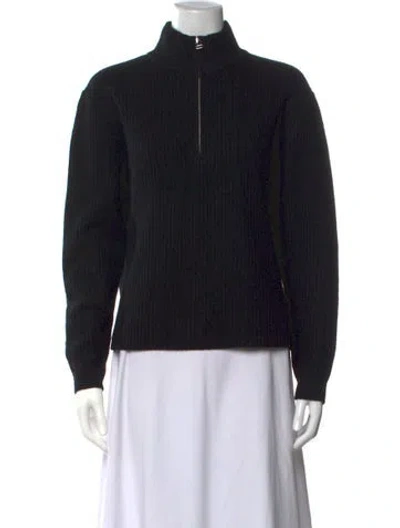 Pre-owned A.p.c. Virgin Wool Mock Neck Sweater In Blue