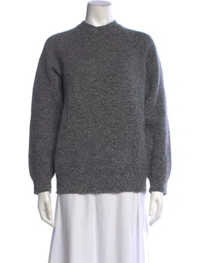 Pre-owned A.p.c. Virgin Wool Mock Neck Sweater In Grey