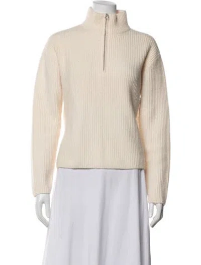 Pre-owned A.p.c. Virgin Wool Mock Neck Sweater In Neutrals