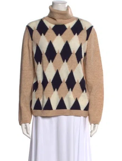 Pre-owned A.p.c. Virgin Wool Patterned Sweater In Neutrals